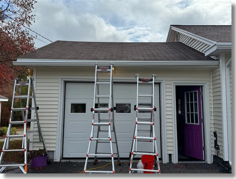 New seamless gutters installed in Bangor Maine